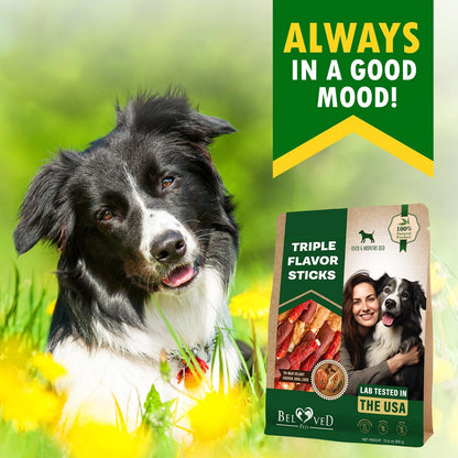 Beloved Pets Triple Flavor Dog Treats, Chicken, Duck & Liver, 10.6-oz