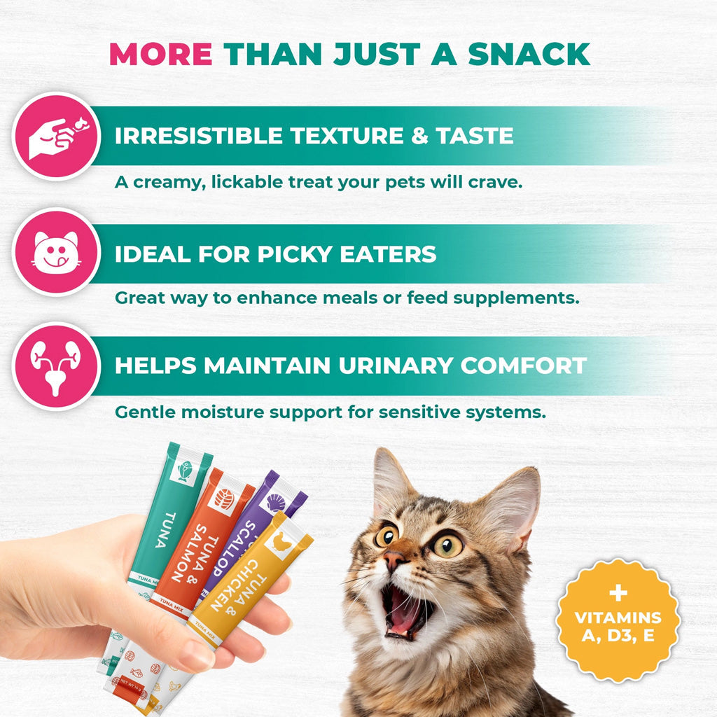Beloved Pets Tuna Mix Creamy Lickable Treats Urinary Care for Cats & Dogs, 40-count