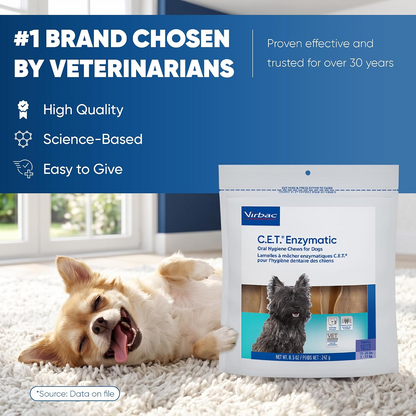 C.E.T. Enzymatic Dental Chews for Small Dogs 11-25 lbs