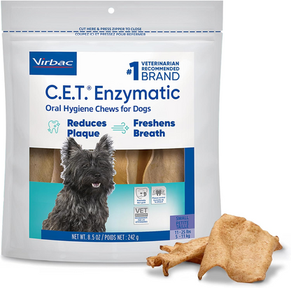 C.E.T. Enzymatic Dental Chews for Small Dogs 11-25 lbs