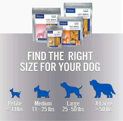 C.E.T. HEXtra Dental Chews for Large Dogs Over 50 lbs