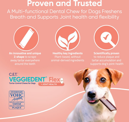 C.E.T. VeggieDent Flex + Joint Health for Extra Small Dogs Under 11 lbs