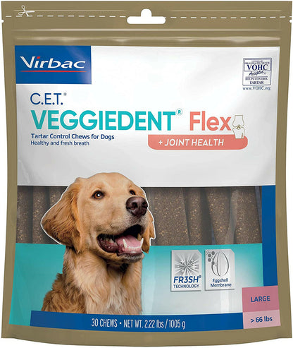 C.E.T. VeggieDent Flex + Joint Health for Large Dogs Over 66lbs