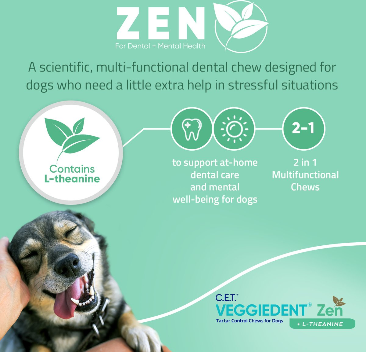 C.E.T. VeggieDent Zen for Large Dogs Over 66 lbs