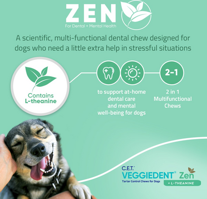 C.E.T. VeggieDent Zen for Medium Dogs 22-66 lbs