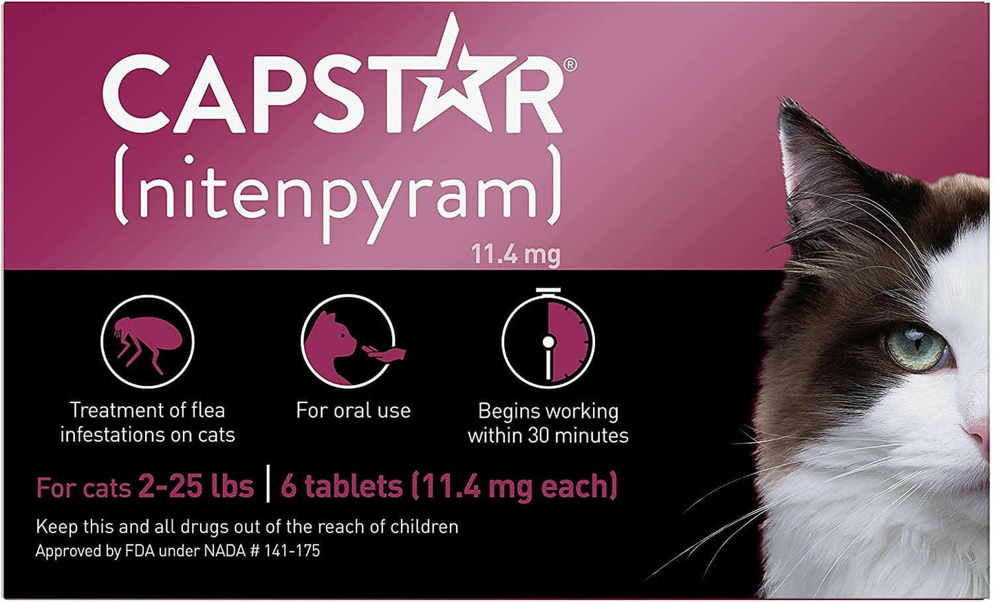 Capstar Oral Flea Treatment for Cats 2-25 lbs (6 Doses)