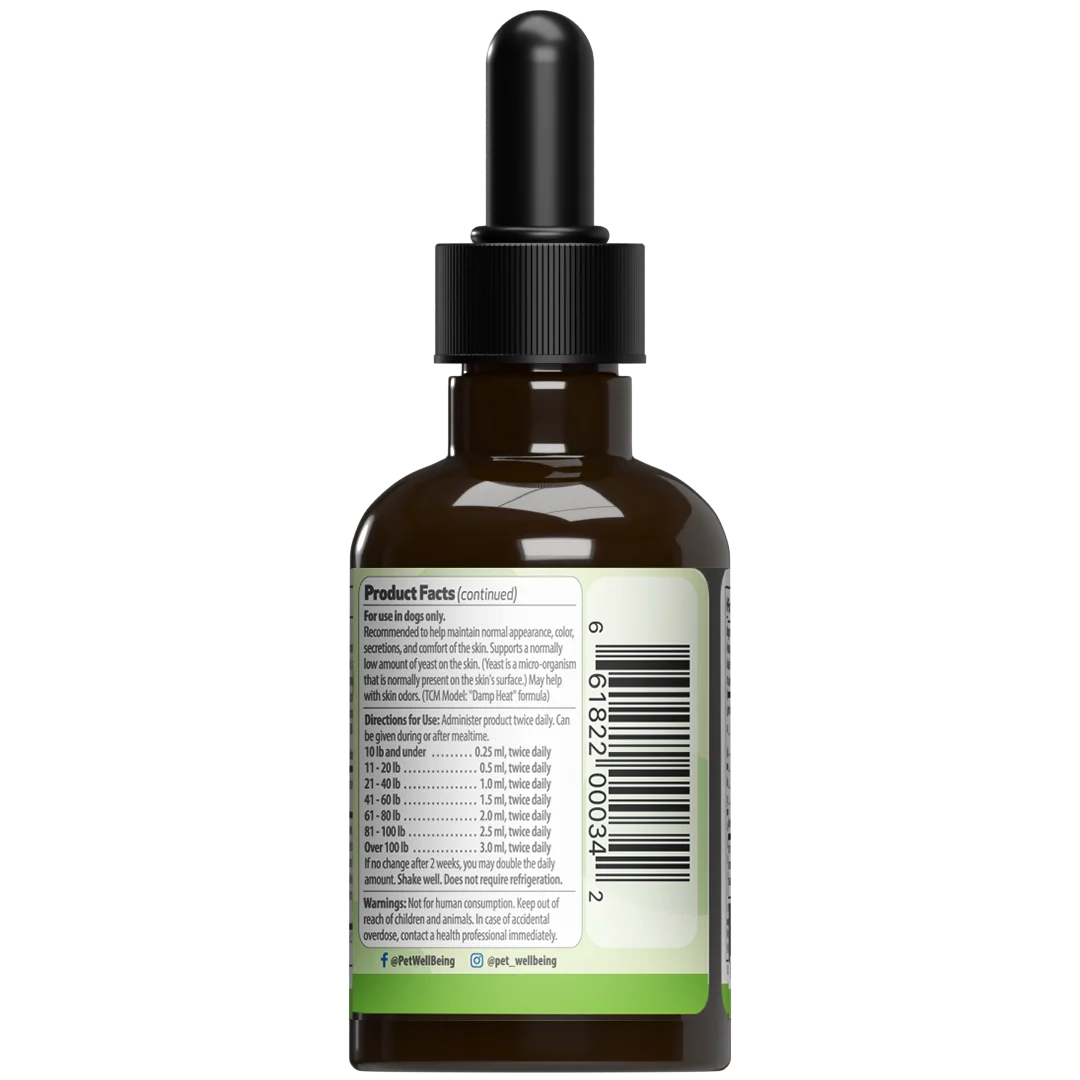 Derma Support Gold for Dogs Healthy Coat, Odor & Itching (2 oz)