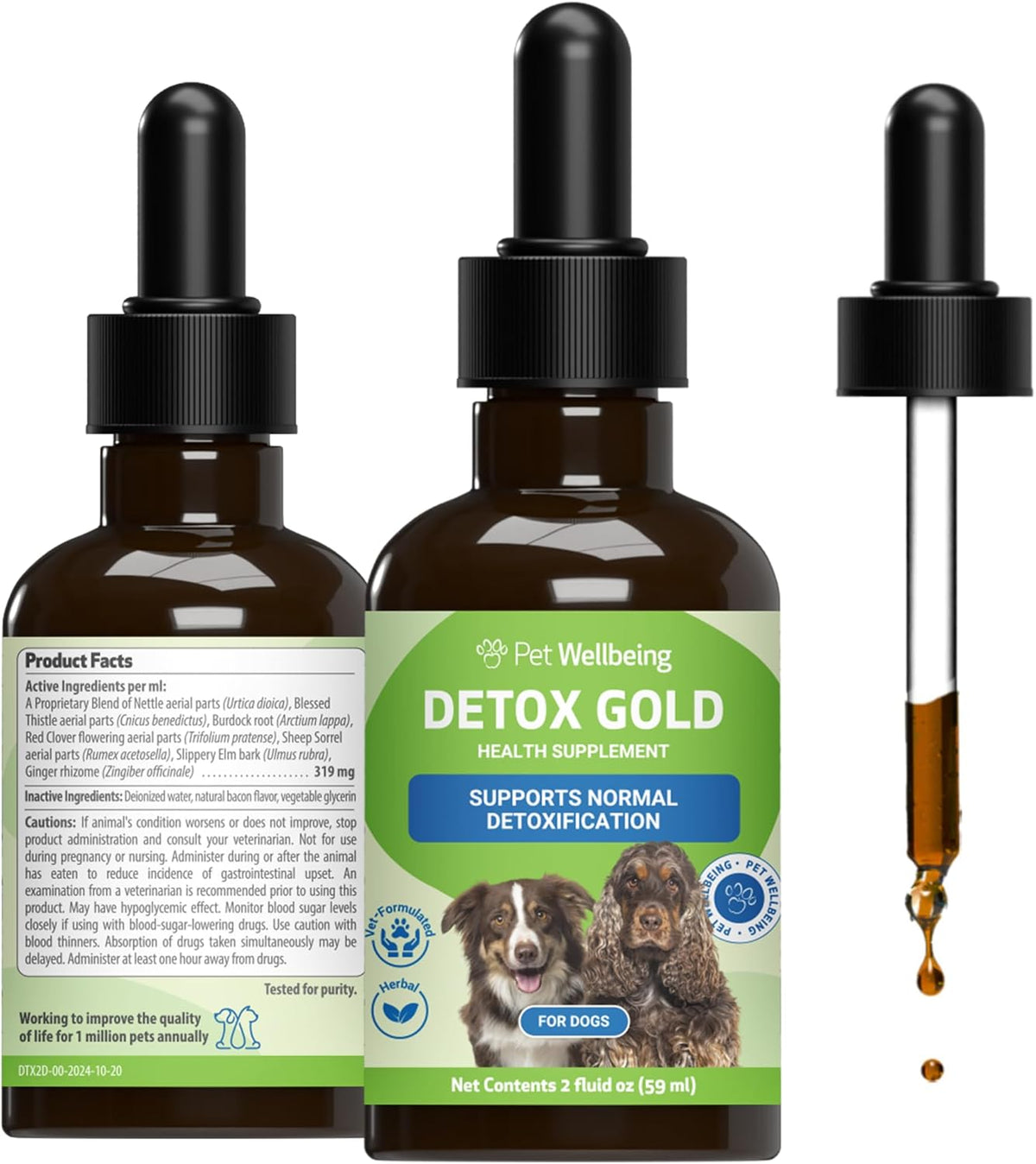 Detox Gold for Dogs - Gentle Detoxification & Elimination Support