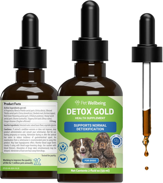 Detox Gold for Dogs - Gentle Detoxification & Elimination Support