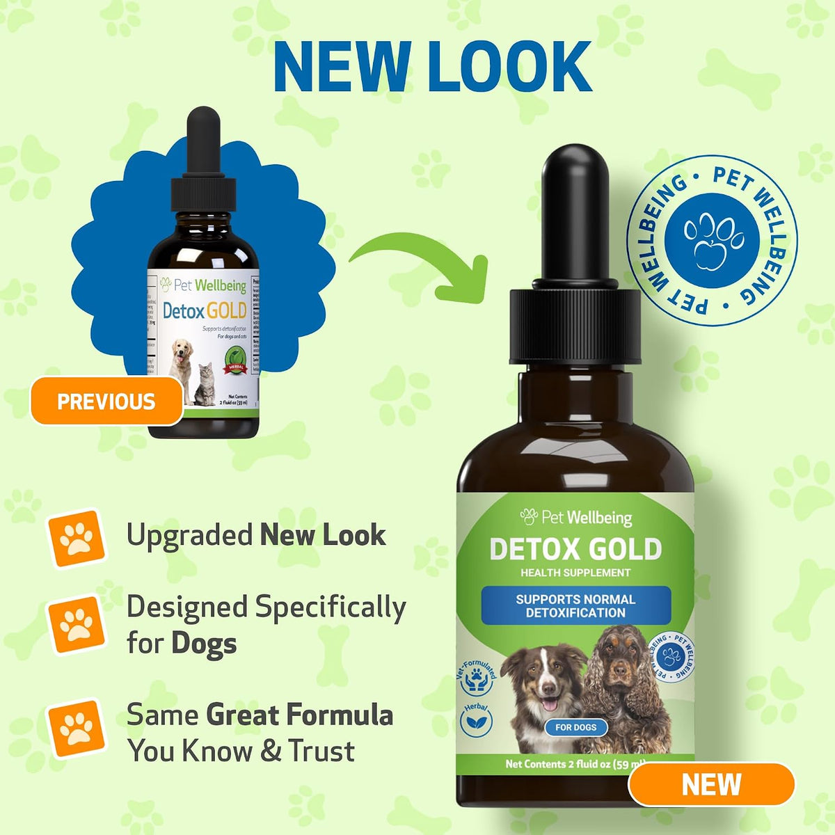 Detox Gold for Dogs - Gentle Detoxification & Elimination Support