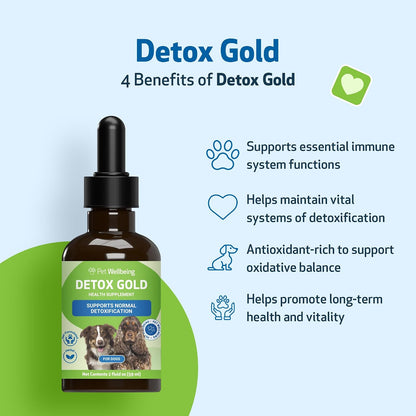Detox Gold for Dogs - Gentle Detoxification & Elimination Support
