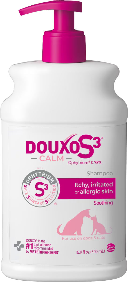 Douxo S3 CALM Soothing Itchy, Hydrated Skin Dog & Cat Shampoo