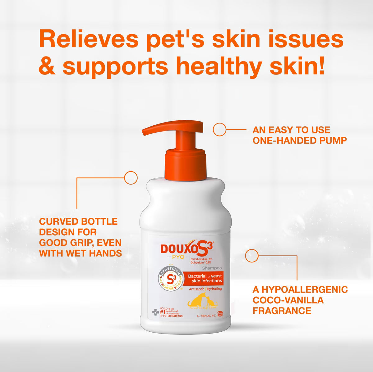 Douxo S3 PYO Antiseptic Antifungal Chlorhexidine Dog & Cat Shampoo