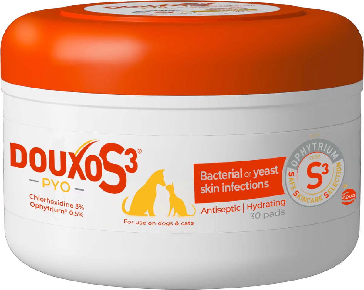 Douxo S3 PYO Antiseptic Antifungal Chlorhexidine Dog & Cat Wipes