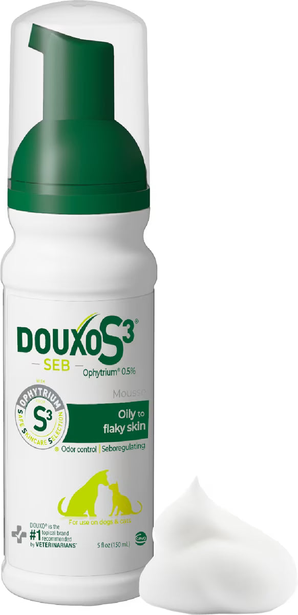 Douxo S3 SEB Odor-Control Seboregulating Dog & Cat Mousse (5.1 oz)