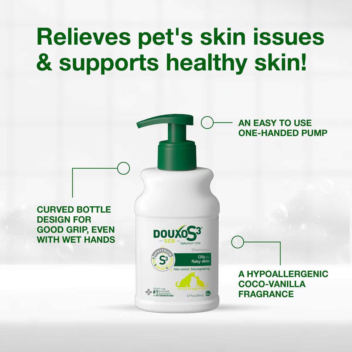 Douxo S3 SEB Odor-Control Seboregulating Dog & Cat Shampoo