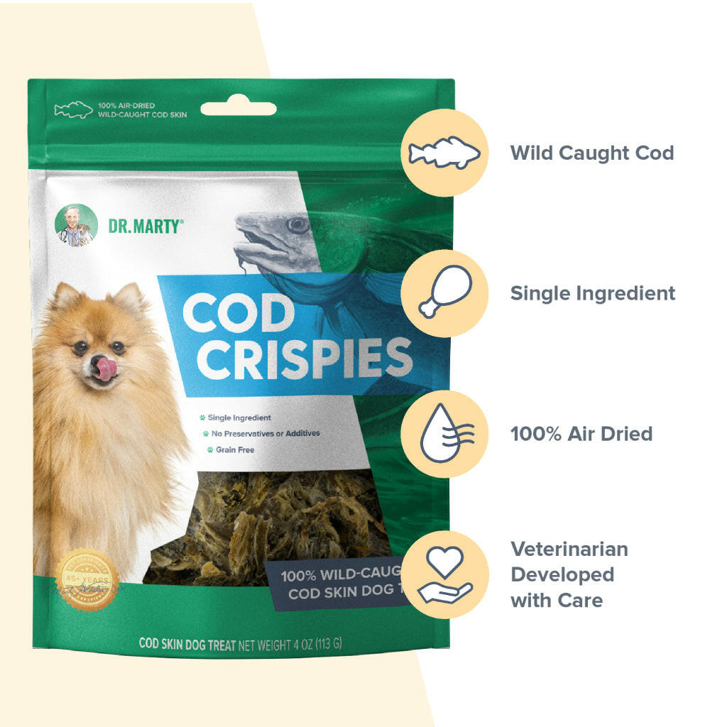 Dr. Marty Cod Crispies Freeze Dried Cod Skin Dog Treats