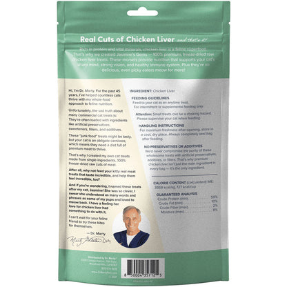 Dr. Marty Jasmine's Gems Freeze-Dried Raw Chicken Liver Cat Treats, 4oz