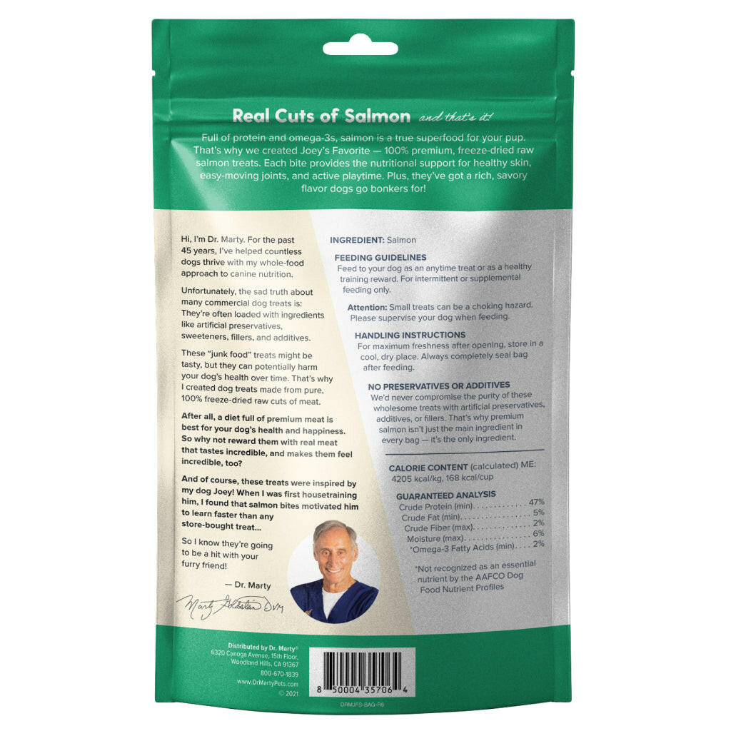 Dr. Marty Joey’s Favorite Freeze Dried Raw Salmon Dog Treats