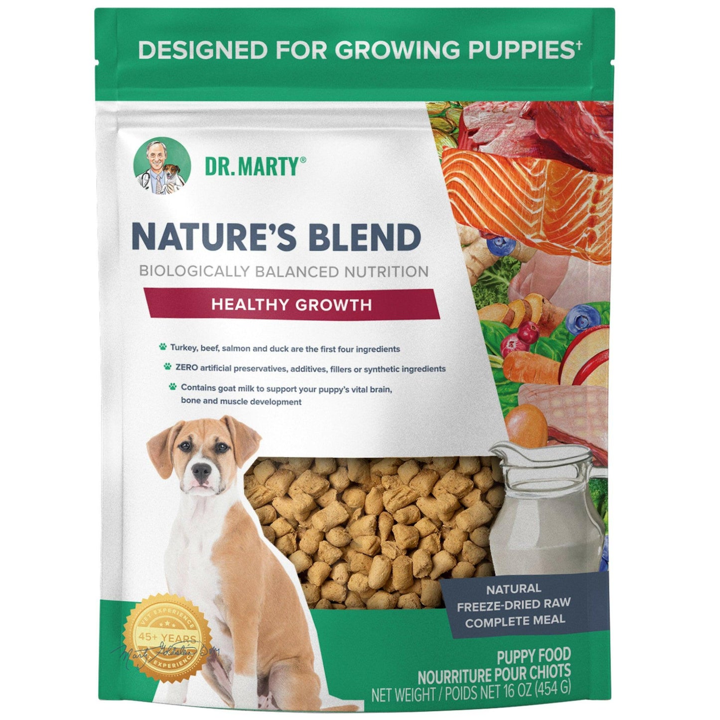 Dr. Marty Nature's Blend Healthy Growth Freeze Dried Raw Food for Puppies