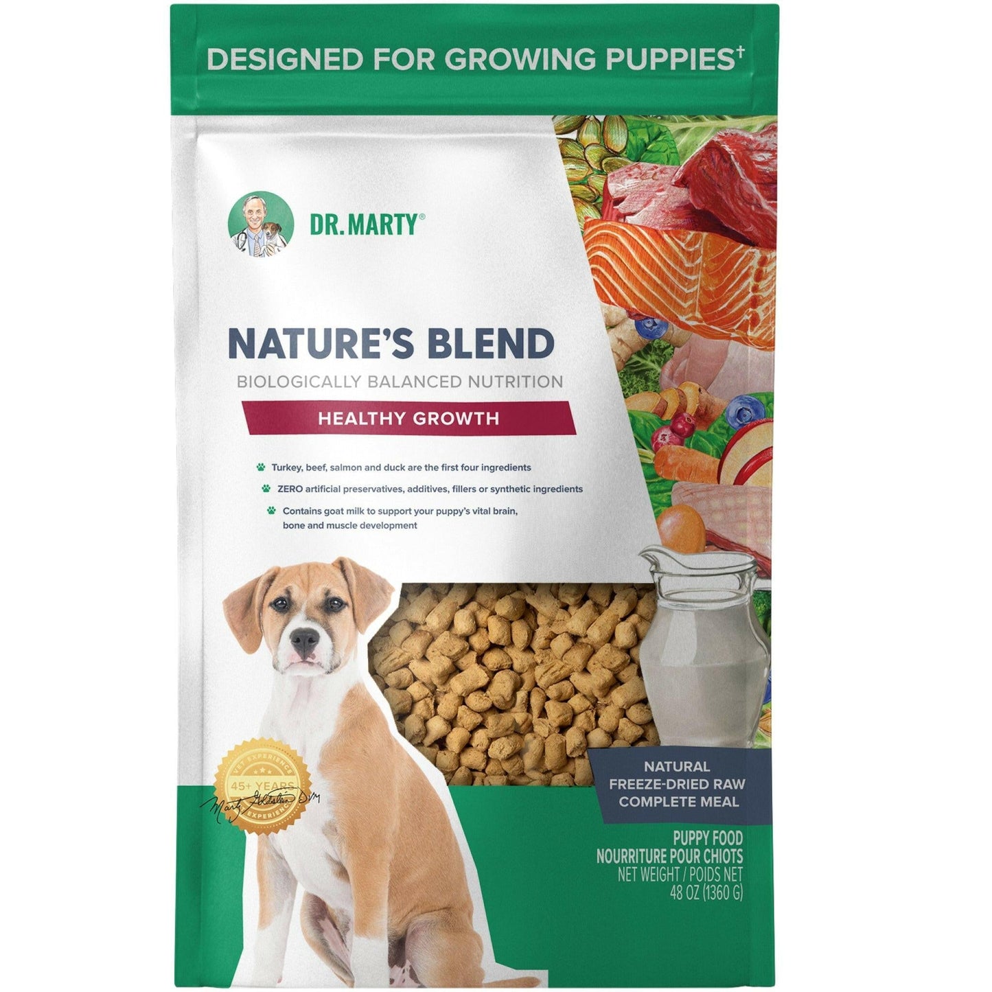 Dr. Marty Nature's Blend Healthy Growth Freeze Dried Raw Food for Puppies