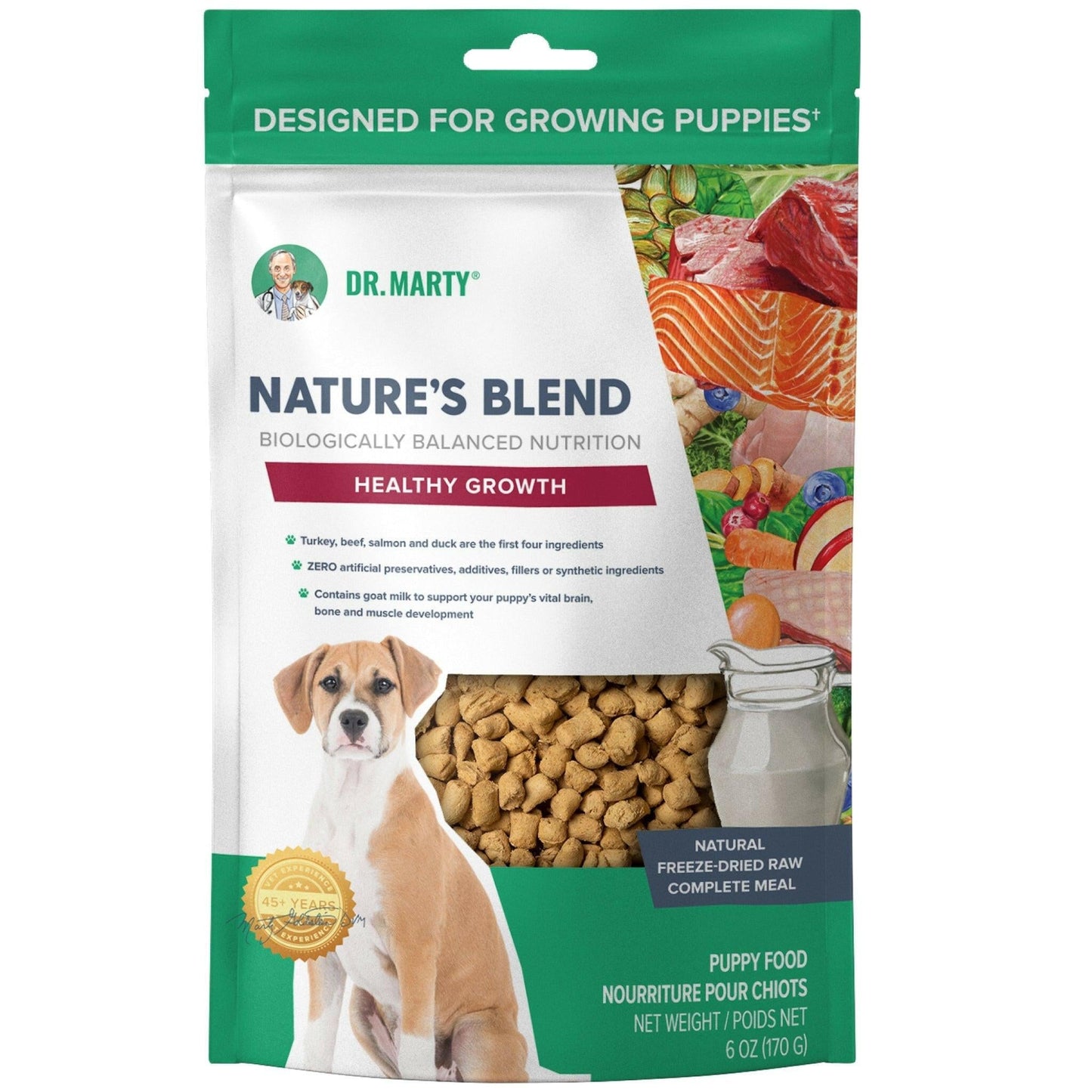Dr. Marty Nature's Blend Healthy Growth Freeze Dried Raw Food for Puppies
