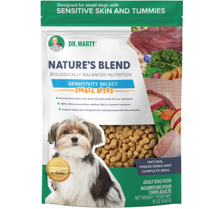 Dr. Marty Nature's Blend Sensitivity Select Small Bites Freeze-Dried Raw Dog Food