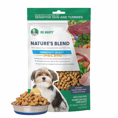Dr. Marty Nature's Blend Sensitivity Select Small Bites Freeze-Dried Raw Dog Food