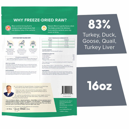 Dr. Marty Nature's Blend Sensitivity Select Small Bites Freeze-Dried Raw Dog Food