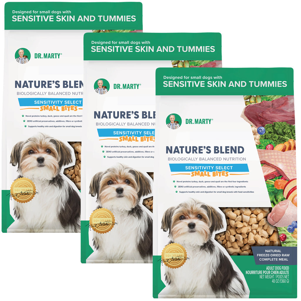 Dr. Marty Nature's Blend Sensitivity Select Small Bites Freeze-Dried Raw Dog Food