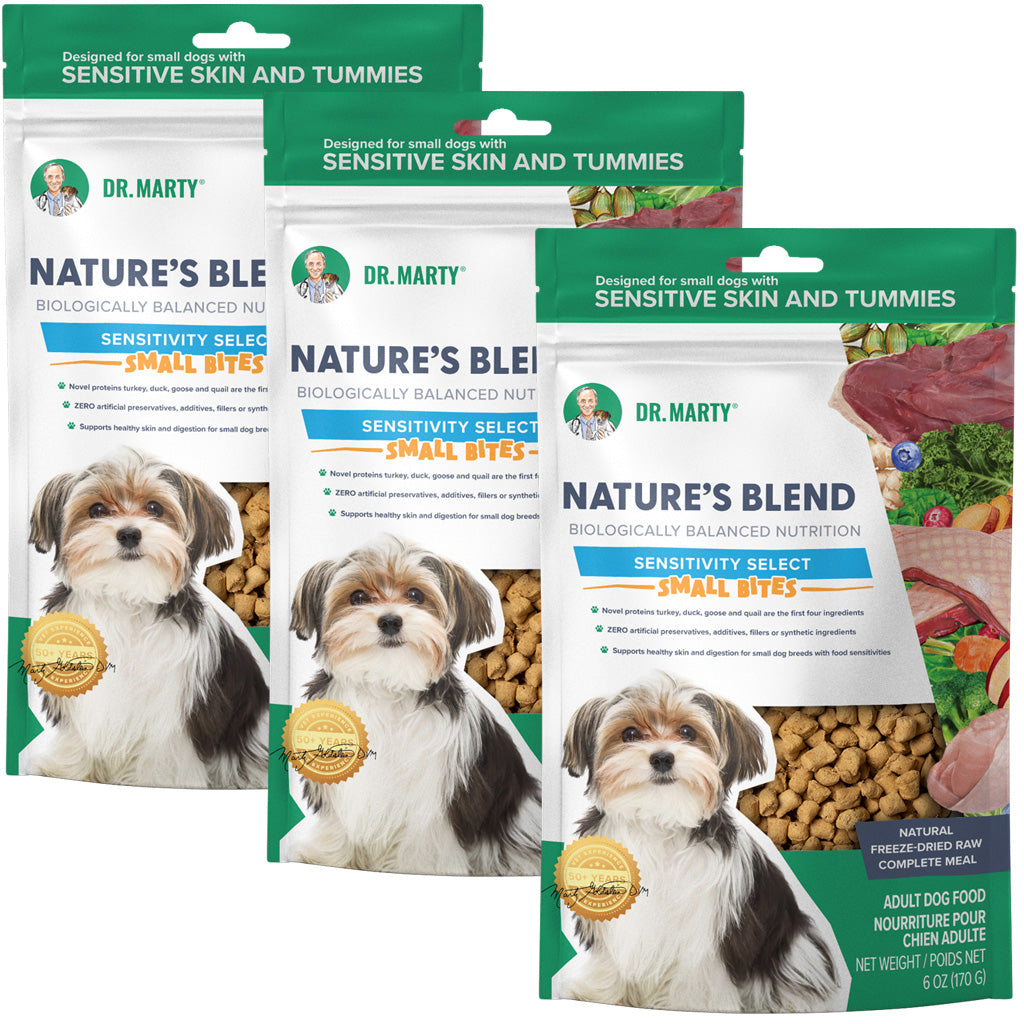 Dr. Marty Nature's Blend Sensitivity Select Small Bites Freeze-Dried Raw Dog Food