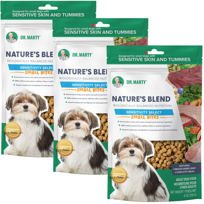 Dr. Marty Nature's Blend Sensitivity Select Small Bites Freeze-Dried Raw Dog Food