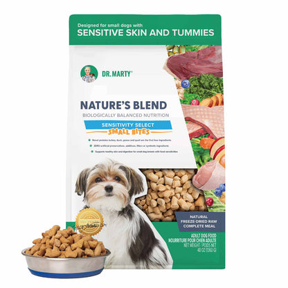 Dr. Marty Nature's Blend Sensitivity Select Small Bites Freeze-Dried Raw Dog Food