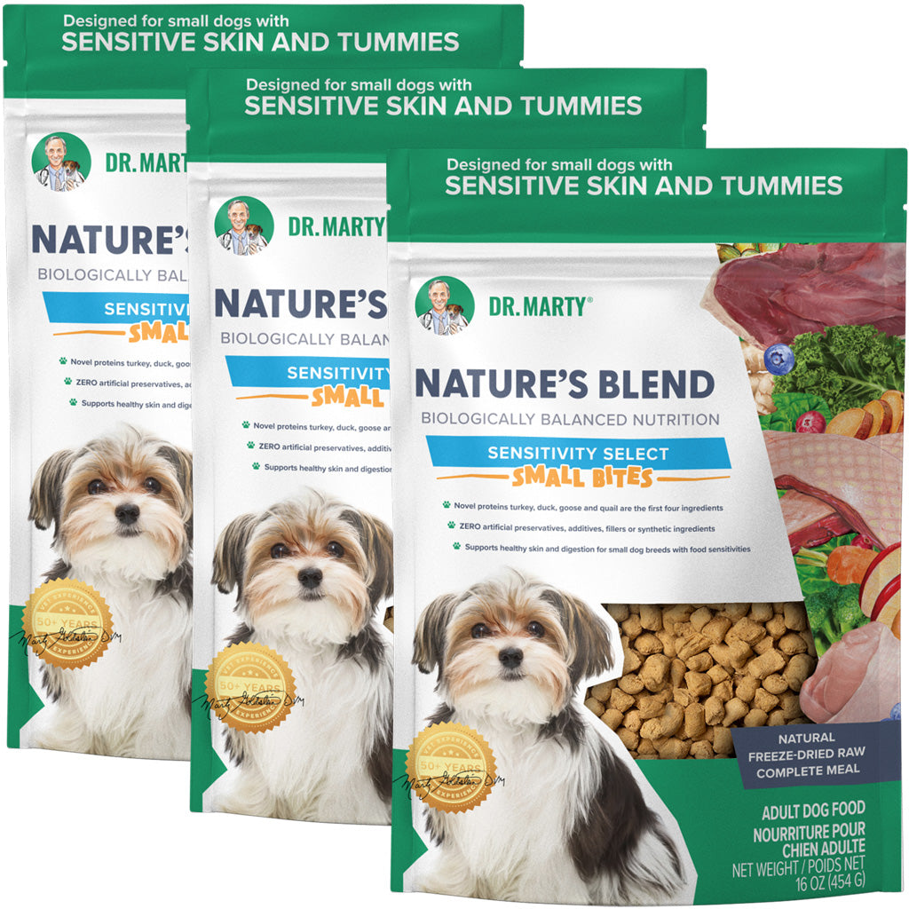 Dr. Marty Nature's Blend Sensitivity Select Small Bites Freeze-Dried Raw Dog Food
