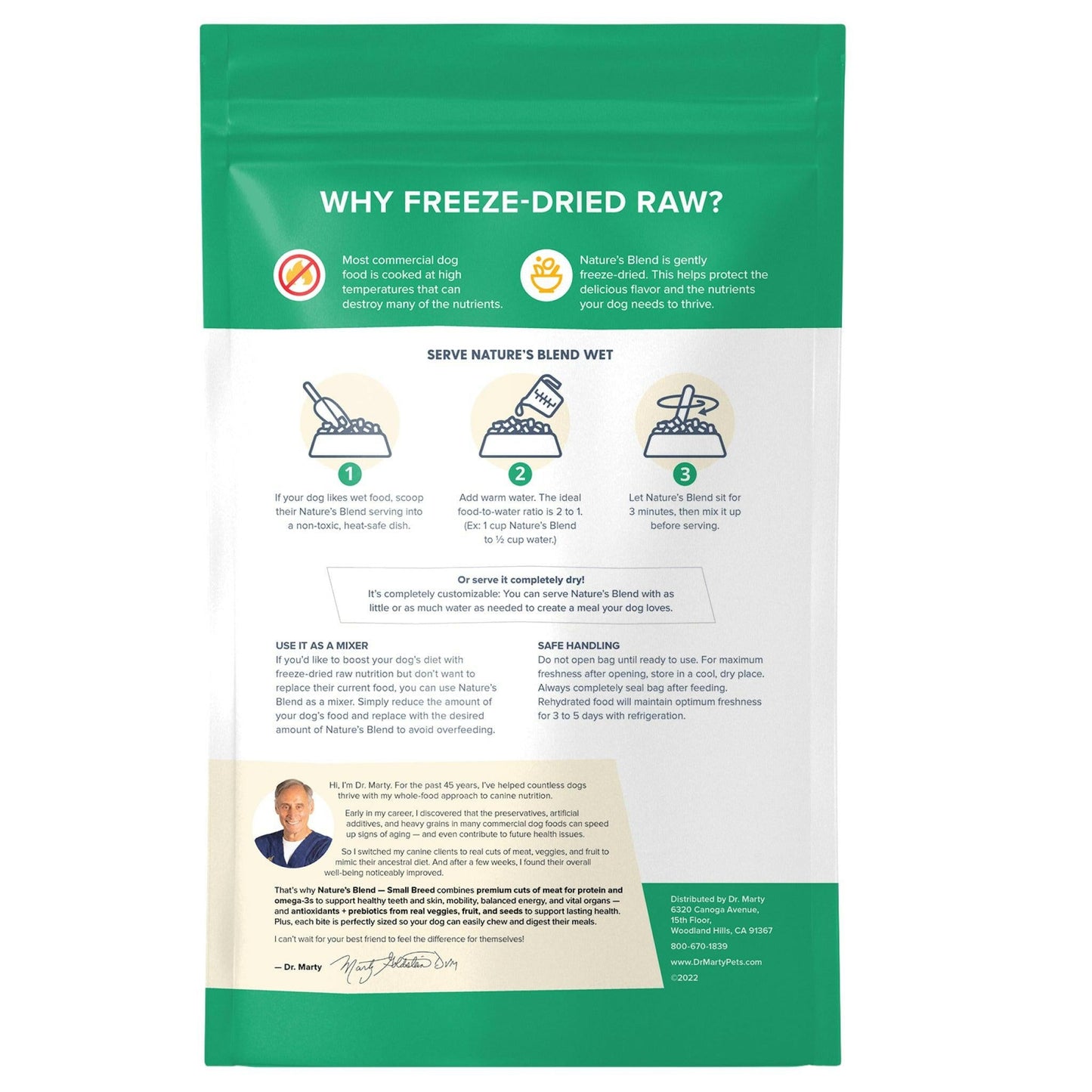Dr. Marty Nature's Blend Small Breed Freeze Dried Raw Dog Food
