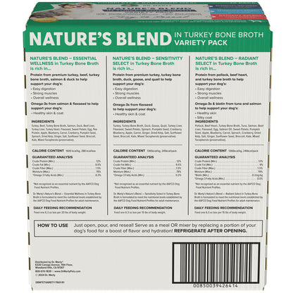 Dr. Marty Nature's Blend Turkey Bone Broth Wet Dog Food Variety Pack, 6.3 oz, Case of 12
