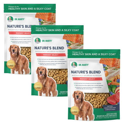 Dr. Marty Nature's Radiant Select Freeze Dried Raw Dog Food for Skin & Coat
