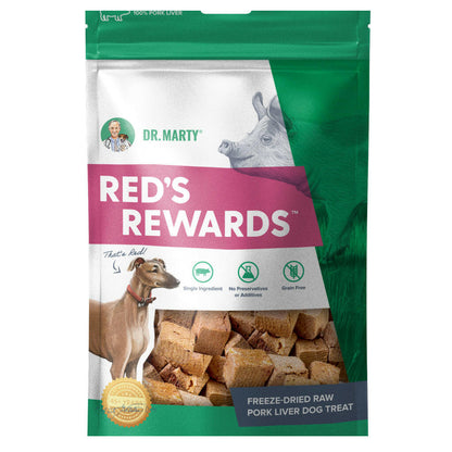 Dr. Marty Red’s Rewards Freeze Dried Pork Liver Dog Treats