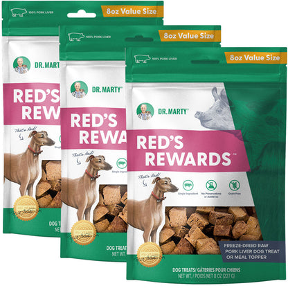 Dr. Marty Red’s Rewards Freeze Dried Pork Liver Dog Treats
