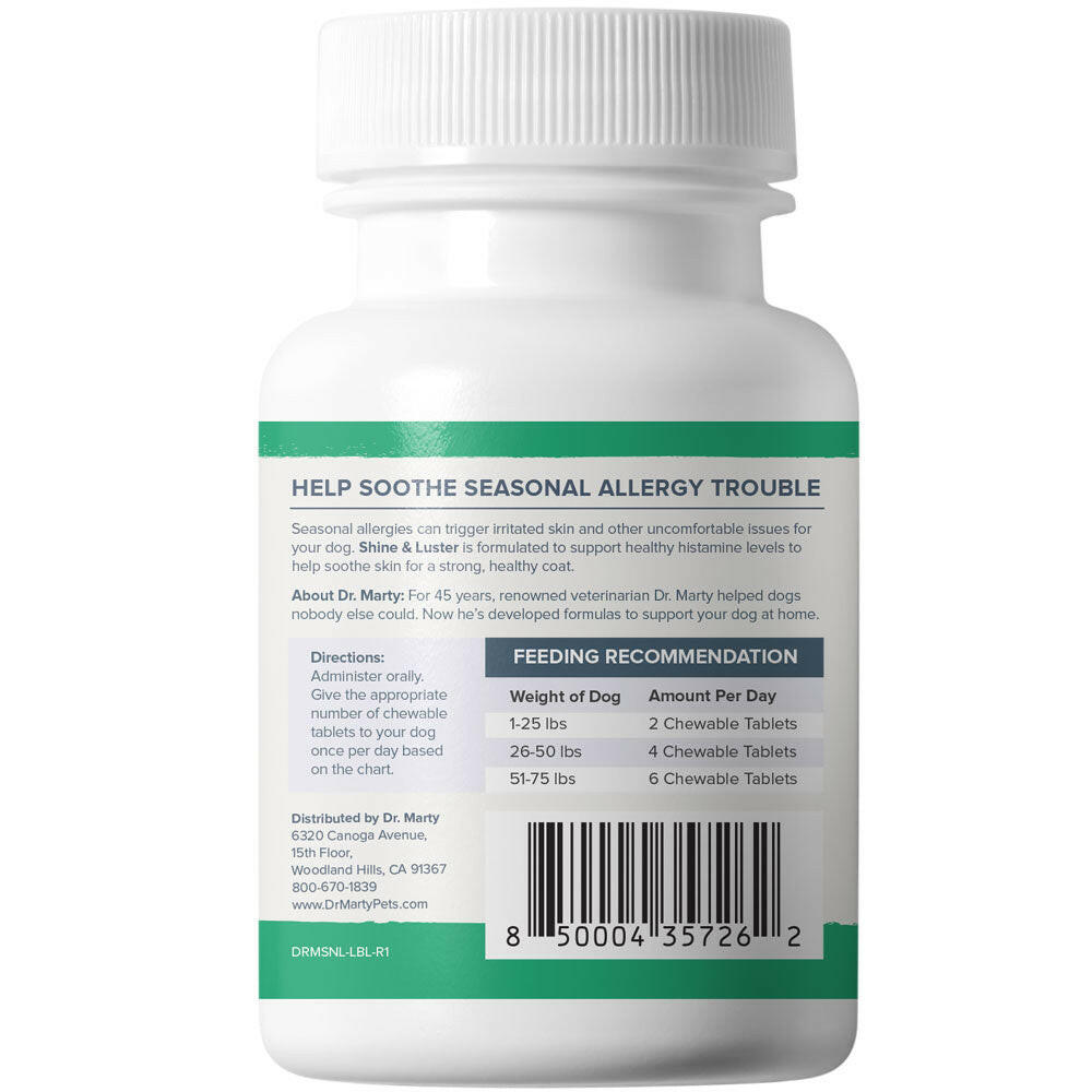 Dr. Marty Shine & Luster Canine Seasonal Allergy Support Chews for Dogs