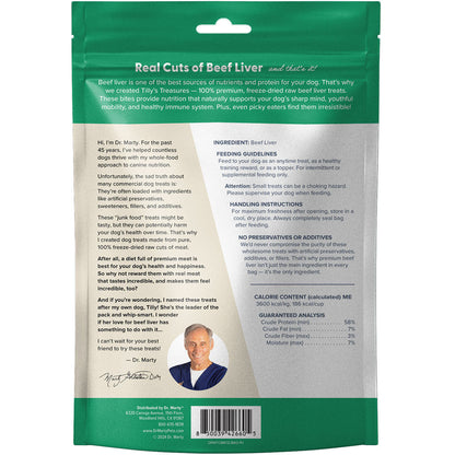 Dr. Marty Tilly’s Treasures Freeze Dried Beef Liver Dog Treats