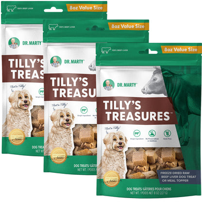 Dr. Marty Tilly’s Treasures Freeze Dried Beef Liver Dog Treats