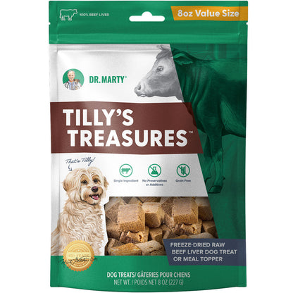 Dr. Marty Tilly’s Treasures Freeze Dried Beef Liver Dog Treats