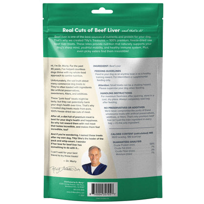 Dr. Marty Tilly’s Treasures Freeze Dried Beef Liver Dog Treats