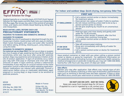 Effitix Plus for Extra Large Dogs, 89-132 lbs, 3 Doses
