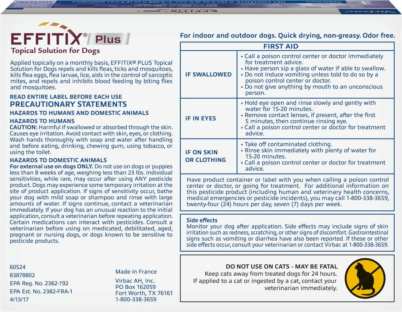 Effitix Plus for Medium Dogs, 23-44.9 lbs, 3 Doses