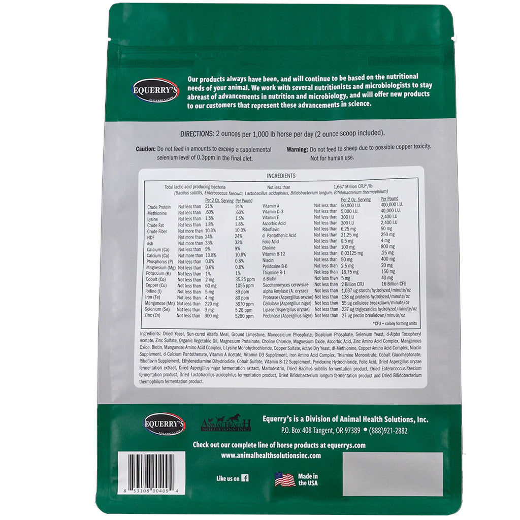 Equerry's Plus Digestive Health & Nutritional Powder Horse Supplement, 5-lb