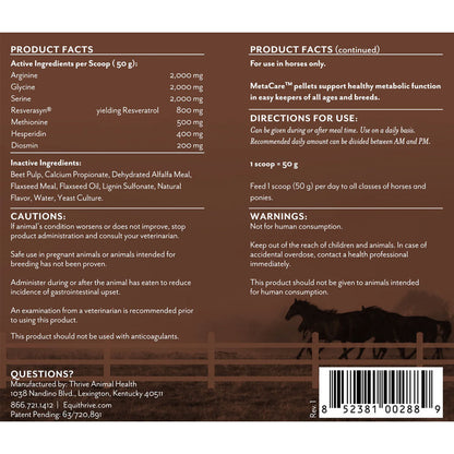 Equithrive MetaCare Pellets Horse Supplement, 10-lb