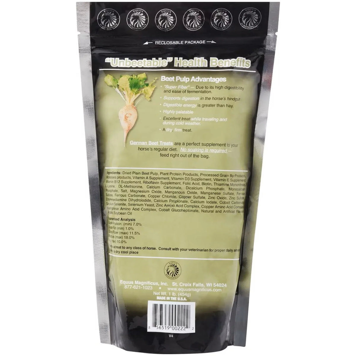 Equus Magnificus The German Beet Treats High Fiber Horse Treat