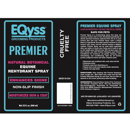 EQyss Premier Rehydrant Moisturizing Spray for Horses (32 oz)